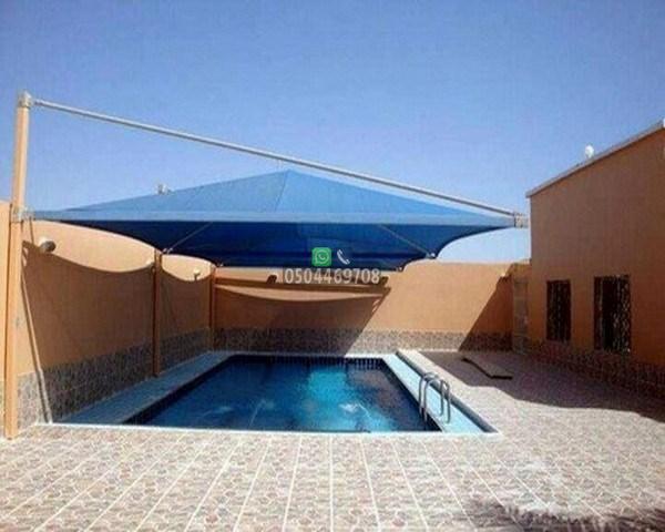 خطوات تركيب مظلات مسابح شد إنشائي