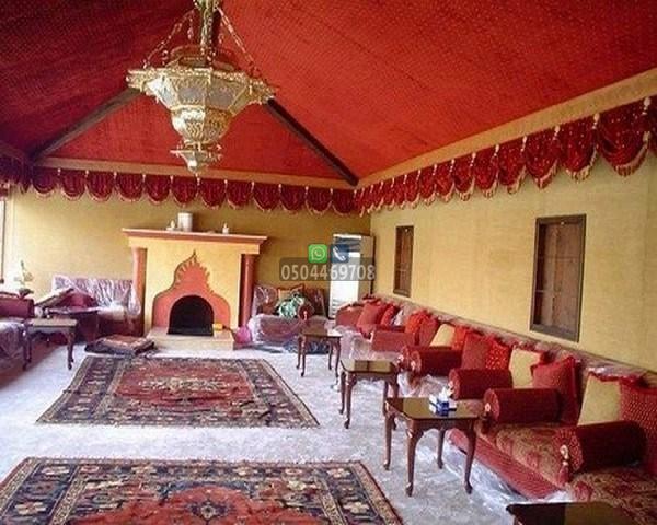 تصميم بيوت الشعر من الداخل