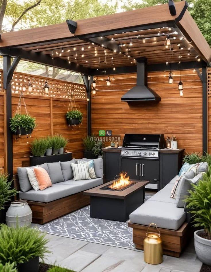 تركيب البرجولات الخشبية