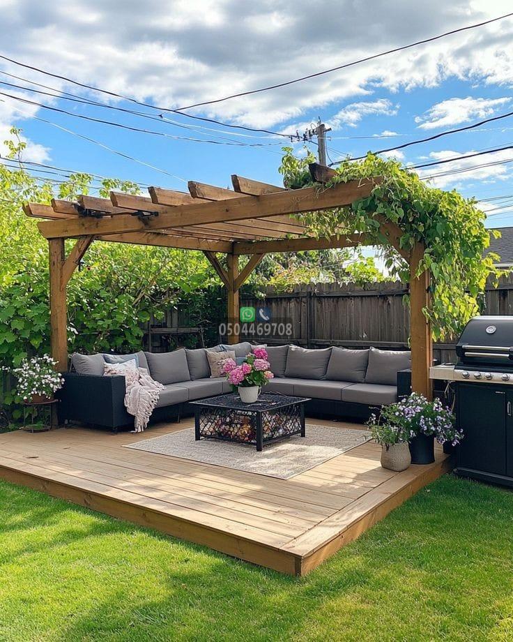 أنواع البرجولات الخشبية