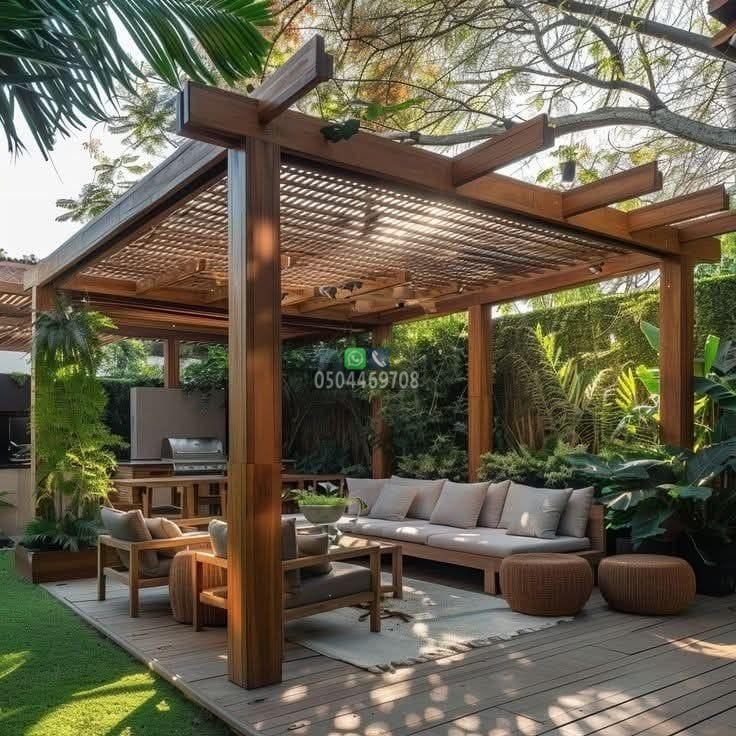 مميزات البرجولات الخشبية