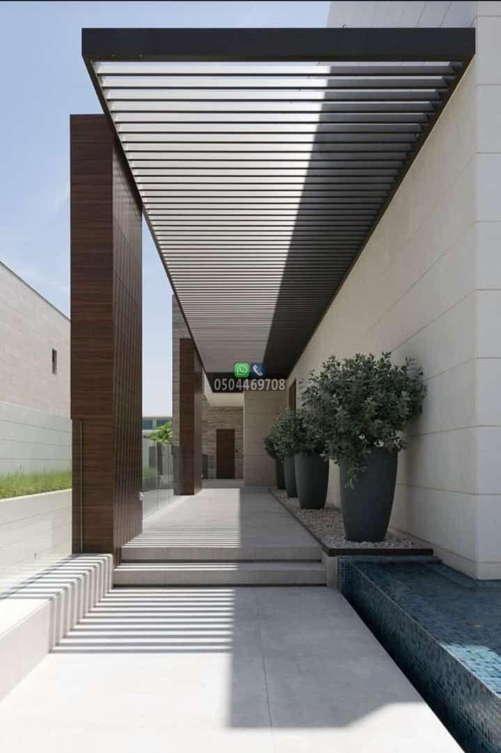 خطوات تركيب مظلات مداخل فلل