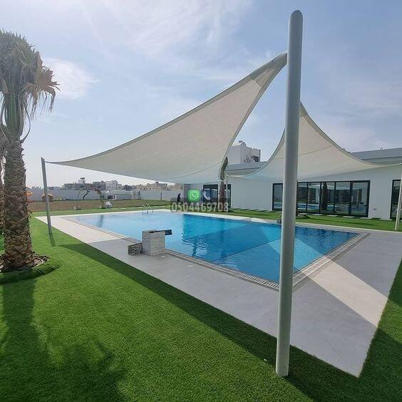خطوات تركيب مظلات مسابح جدة